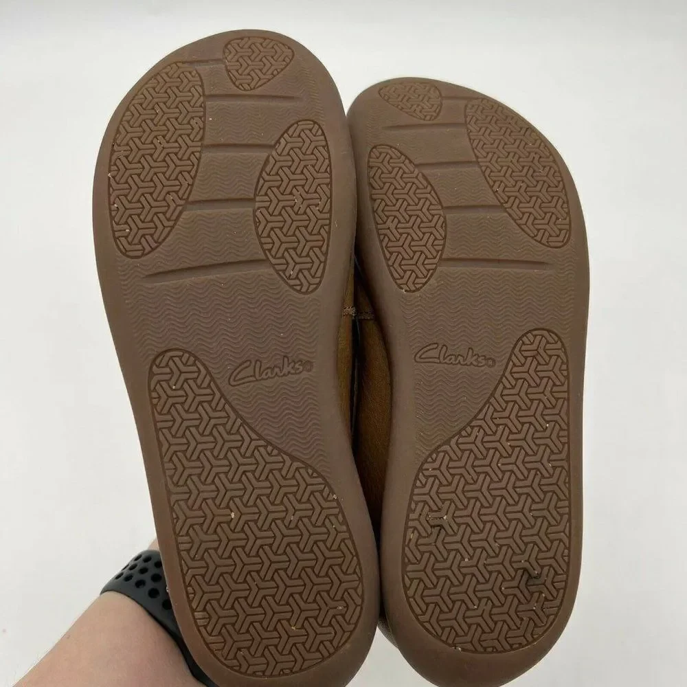 Clarks Artist Stride Brown Leather Moccasins Childrens Size 3M